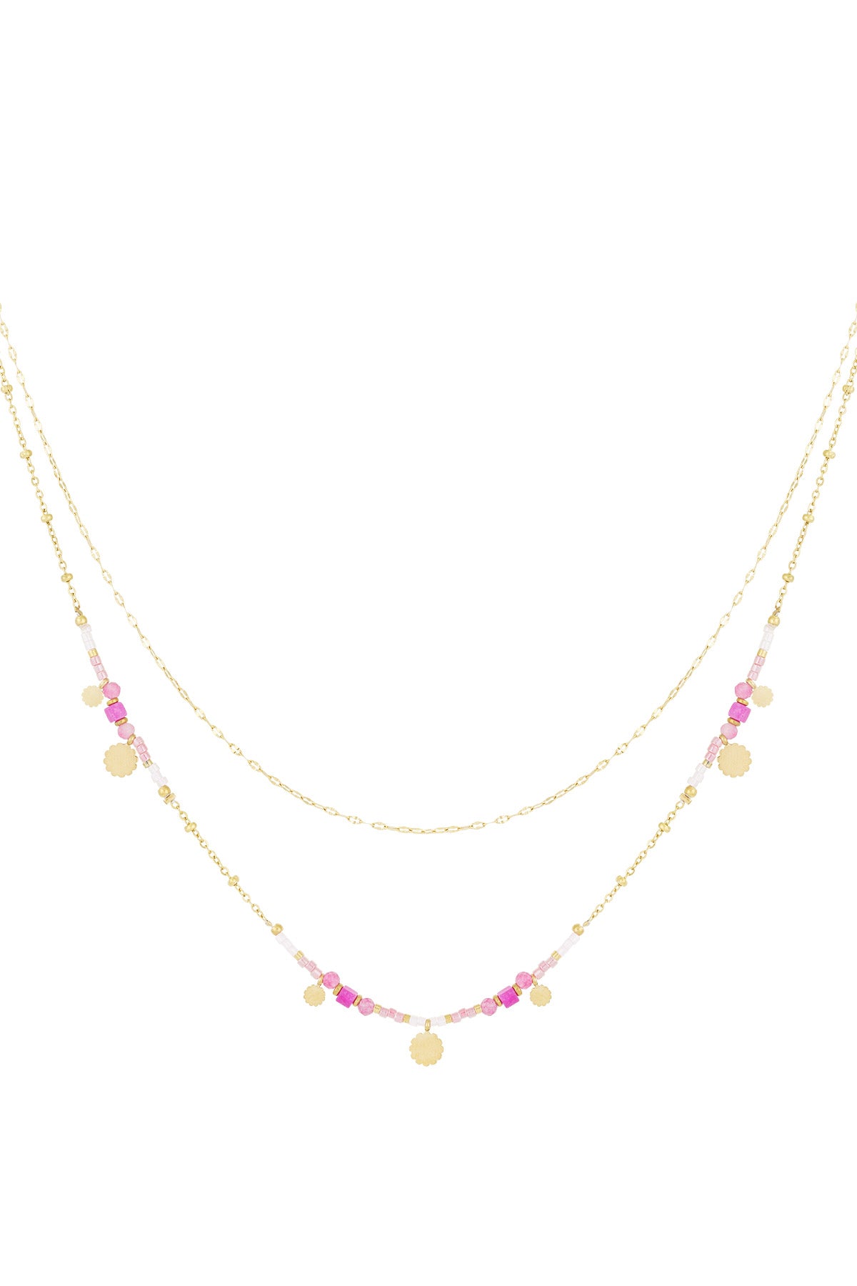 Ketting pink charms