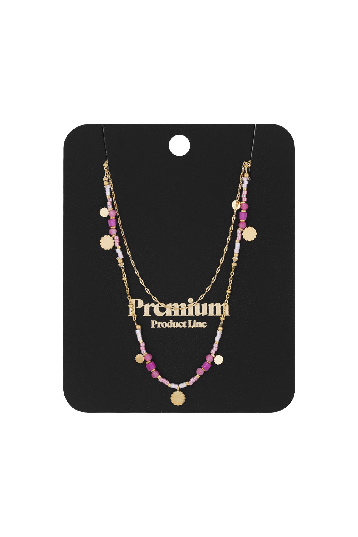 Ketting pink charms