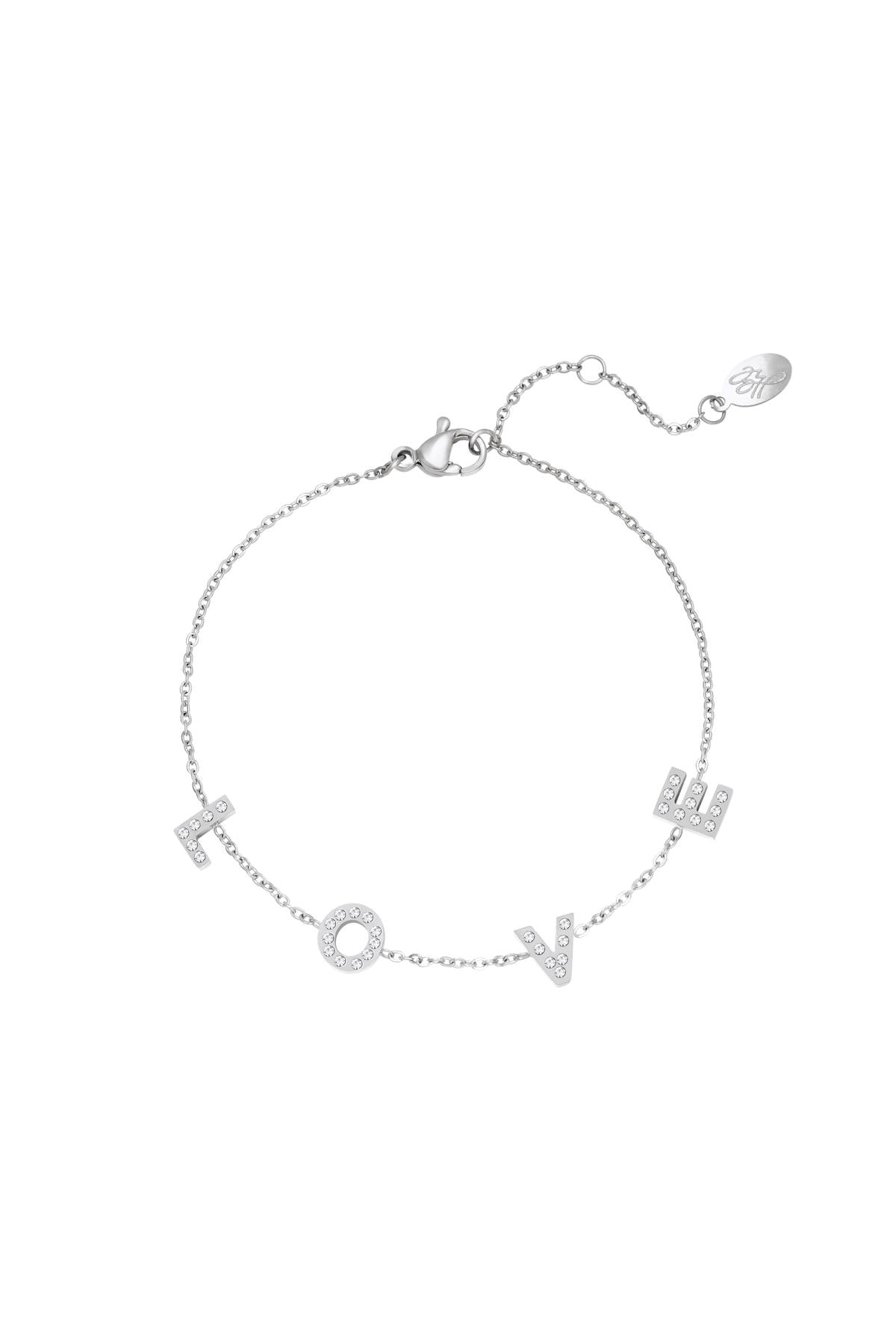 Roestvrij stalen armband liefde Goud kleur Stainless Steel