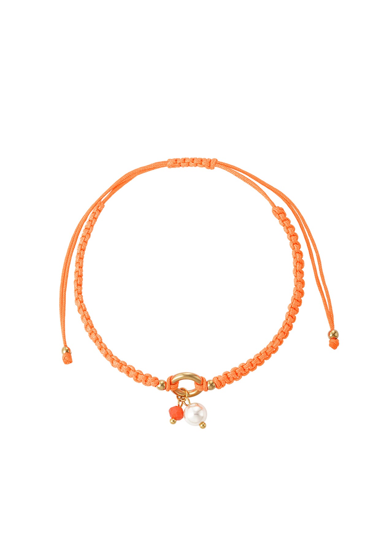 Gevlochten armband met parel