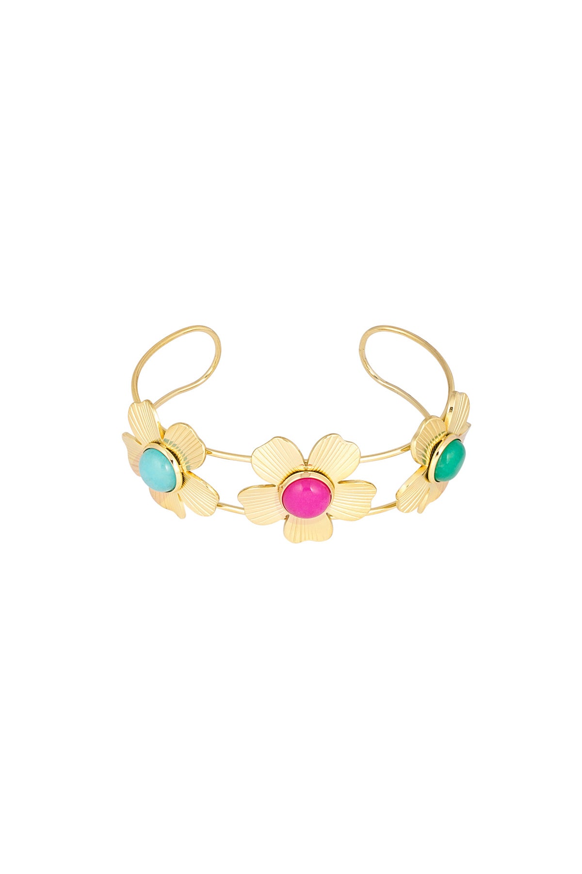 Bohemian bloemen armband stenen