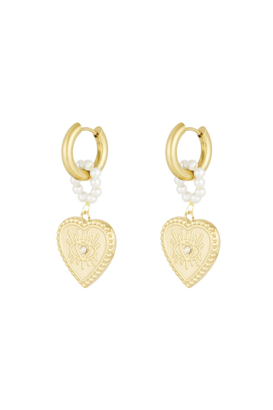 Charming heart oorbellen