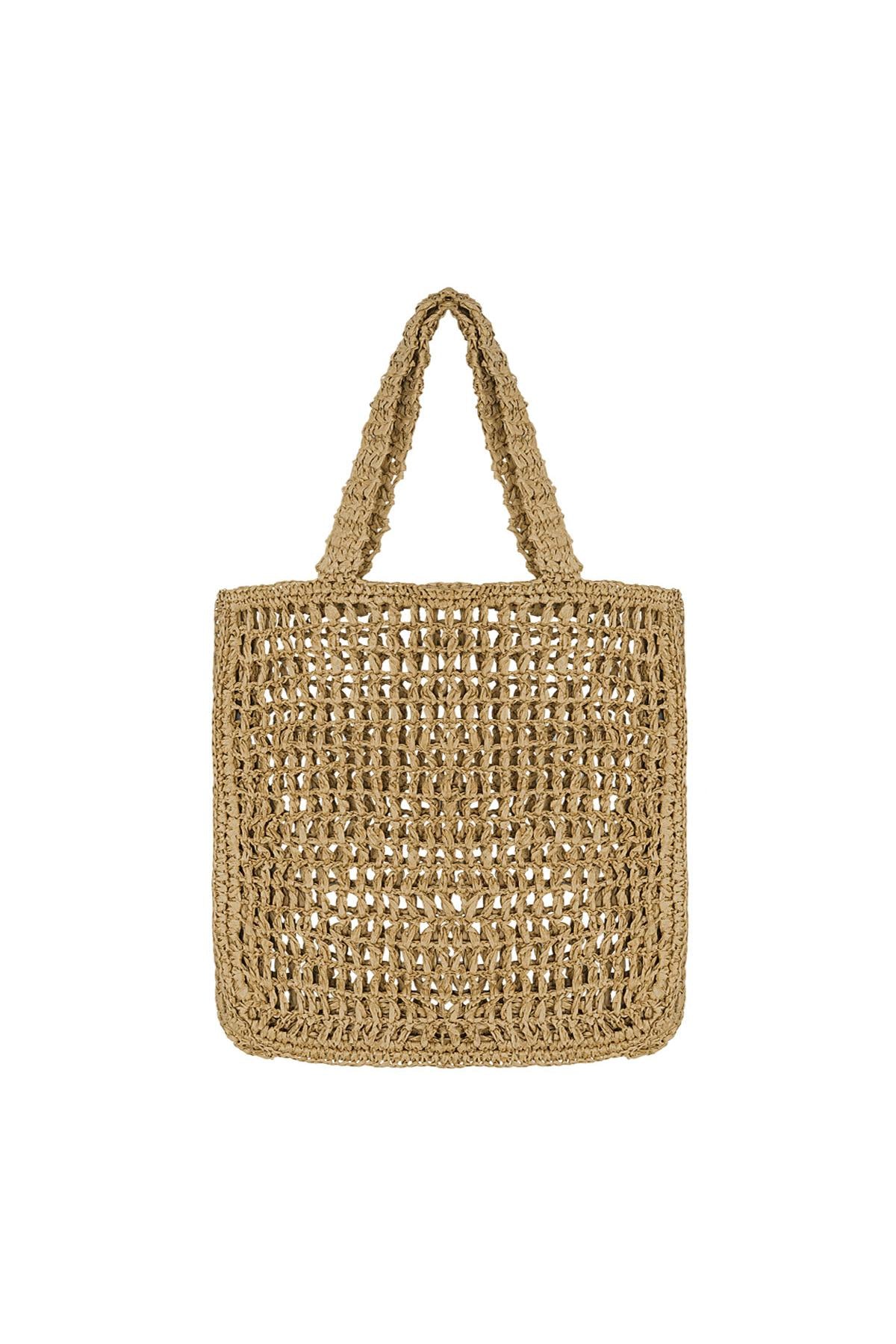Tote bag gehaakt Beige Papier