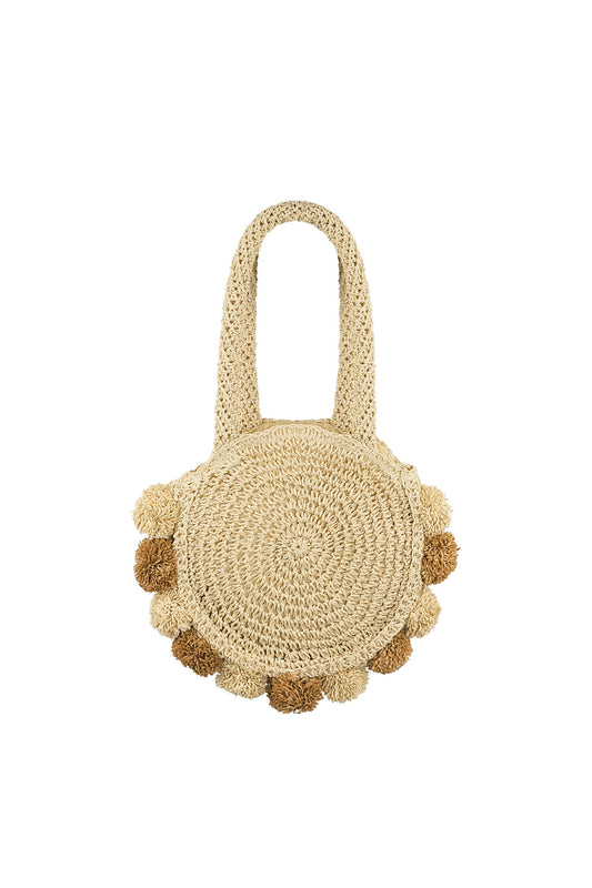 Pom pom beach bag