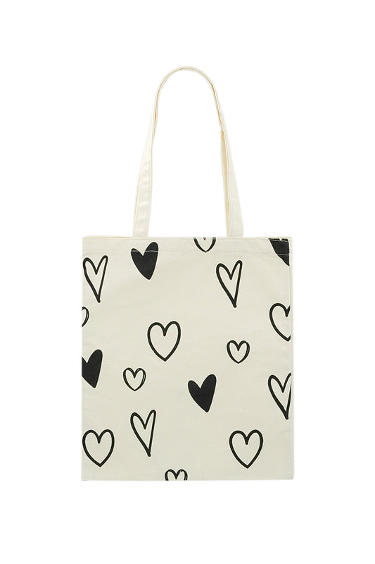 Canvas shopper hearts