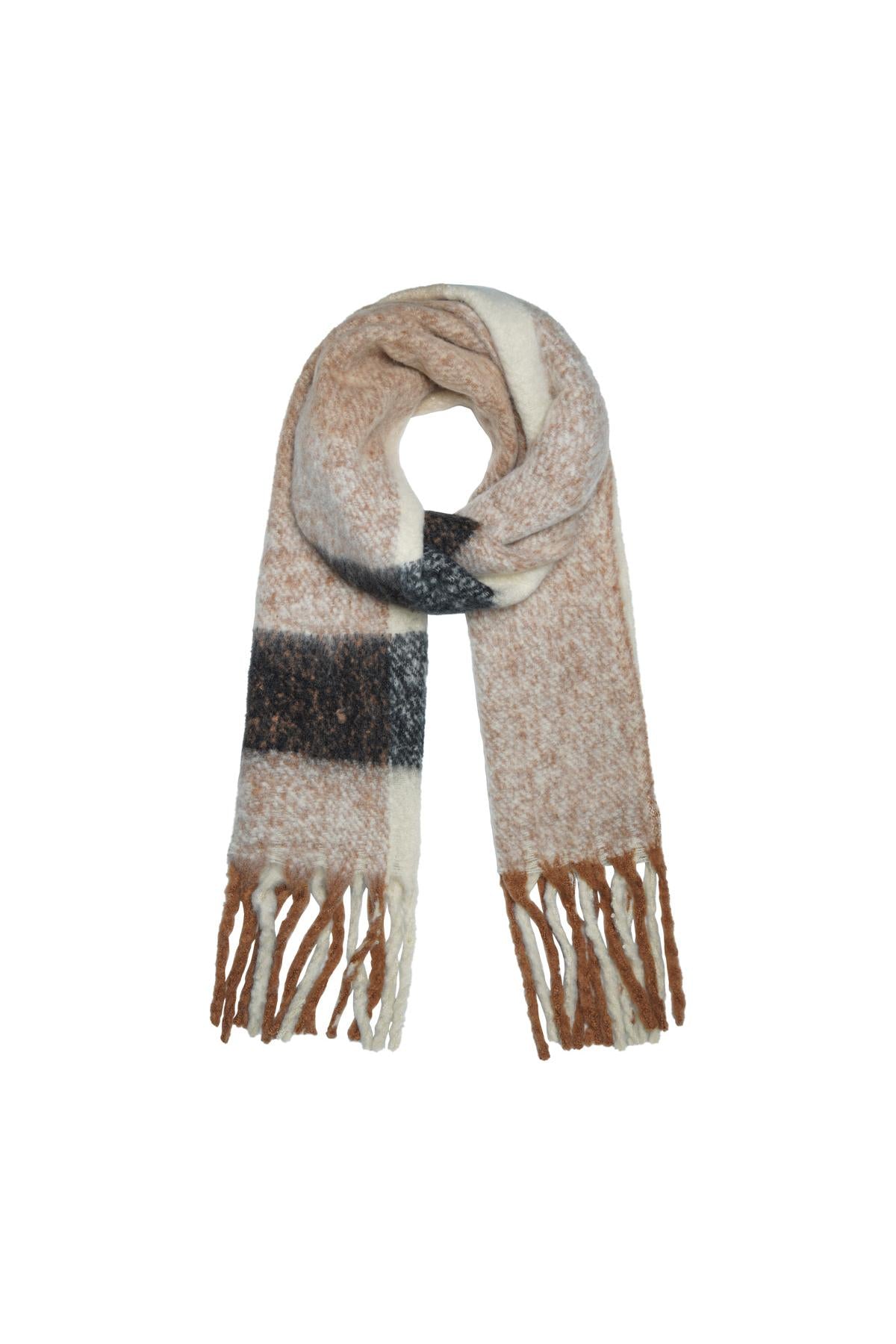 Sjaal Winter Time Beige Polyester