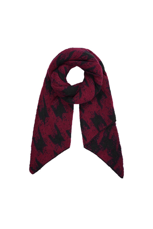 Wintersjaal Rood Polyester