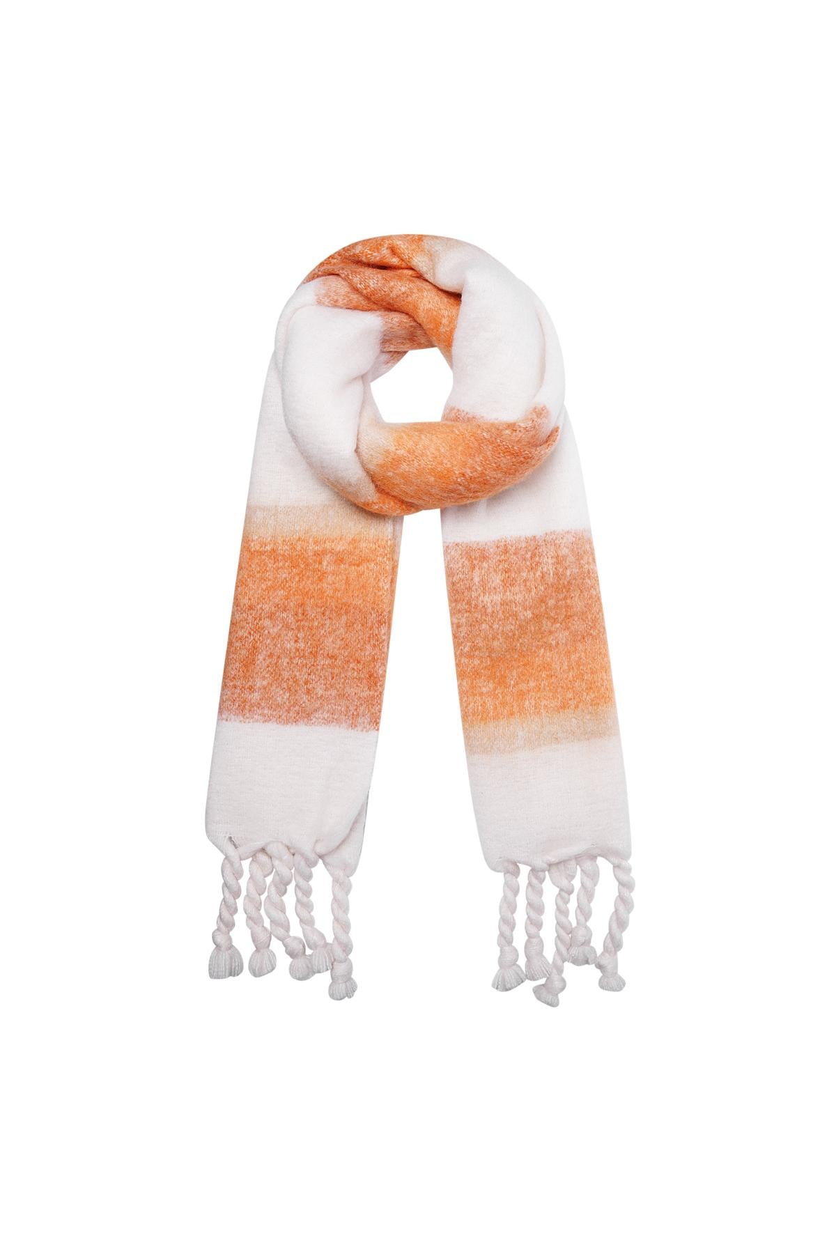 Wintersjaal met ombré effect donkergrijs Polyester