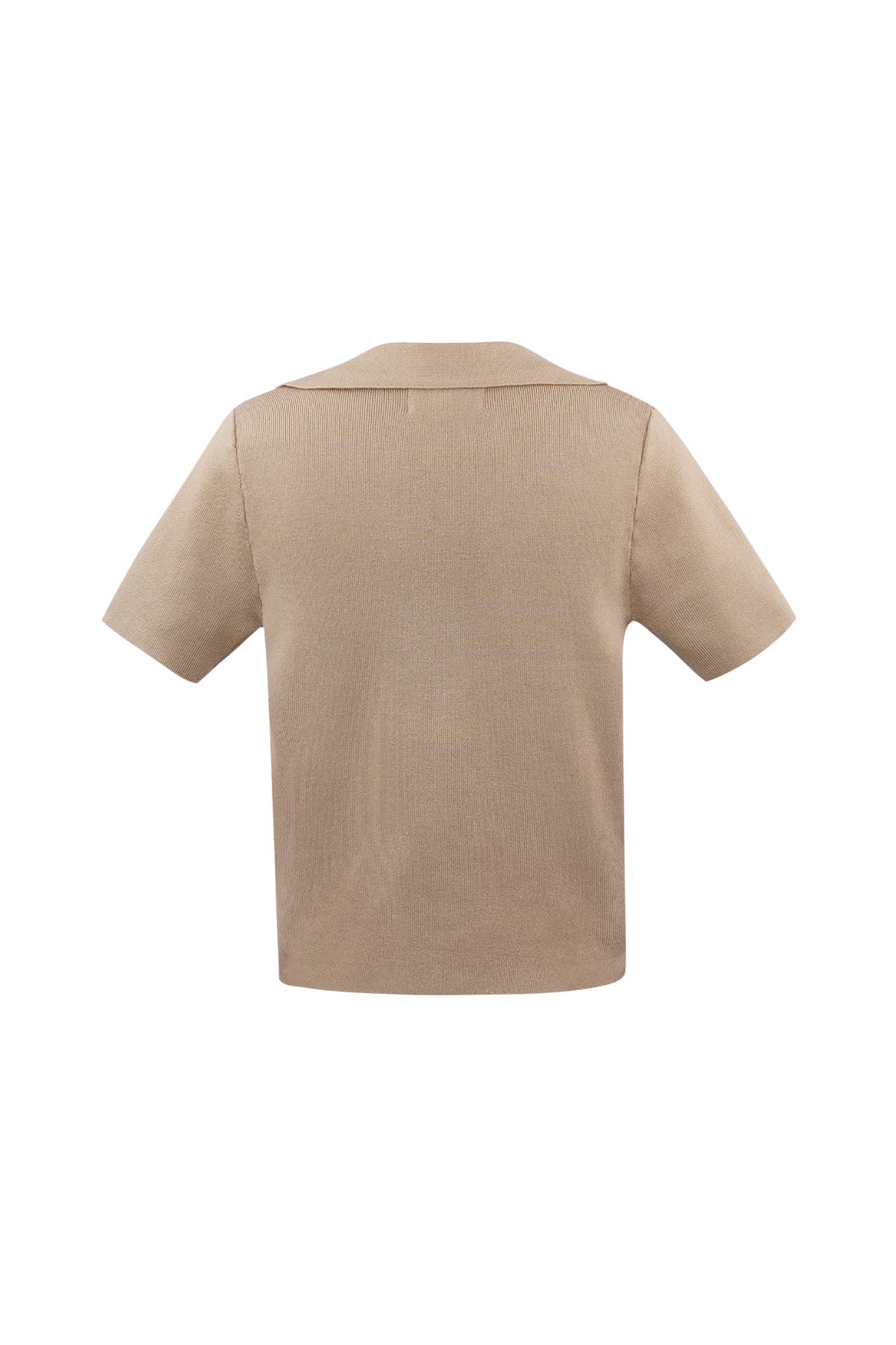 Polo half button-up small/medium – beige