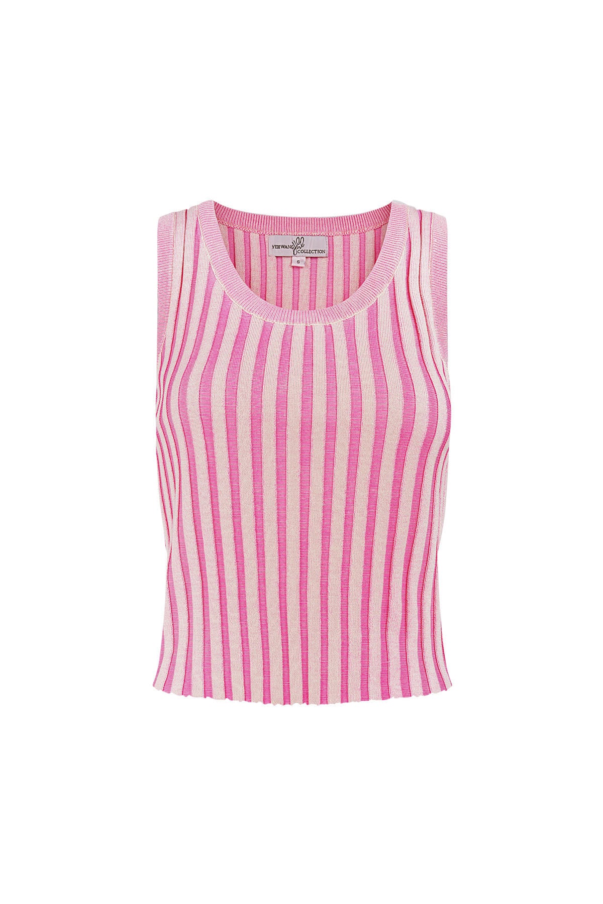 Mouwloze, gestreepte top small – roze