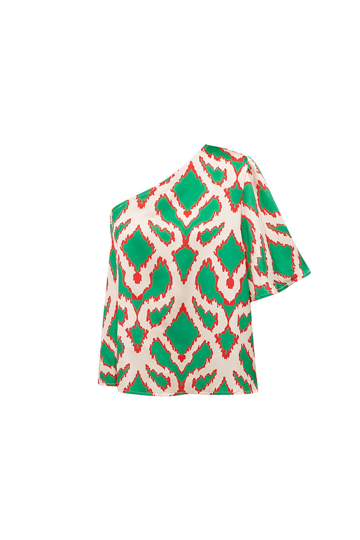 One-shoulder top tropical bliss