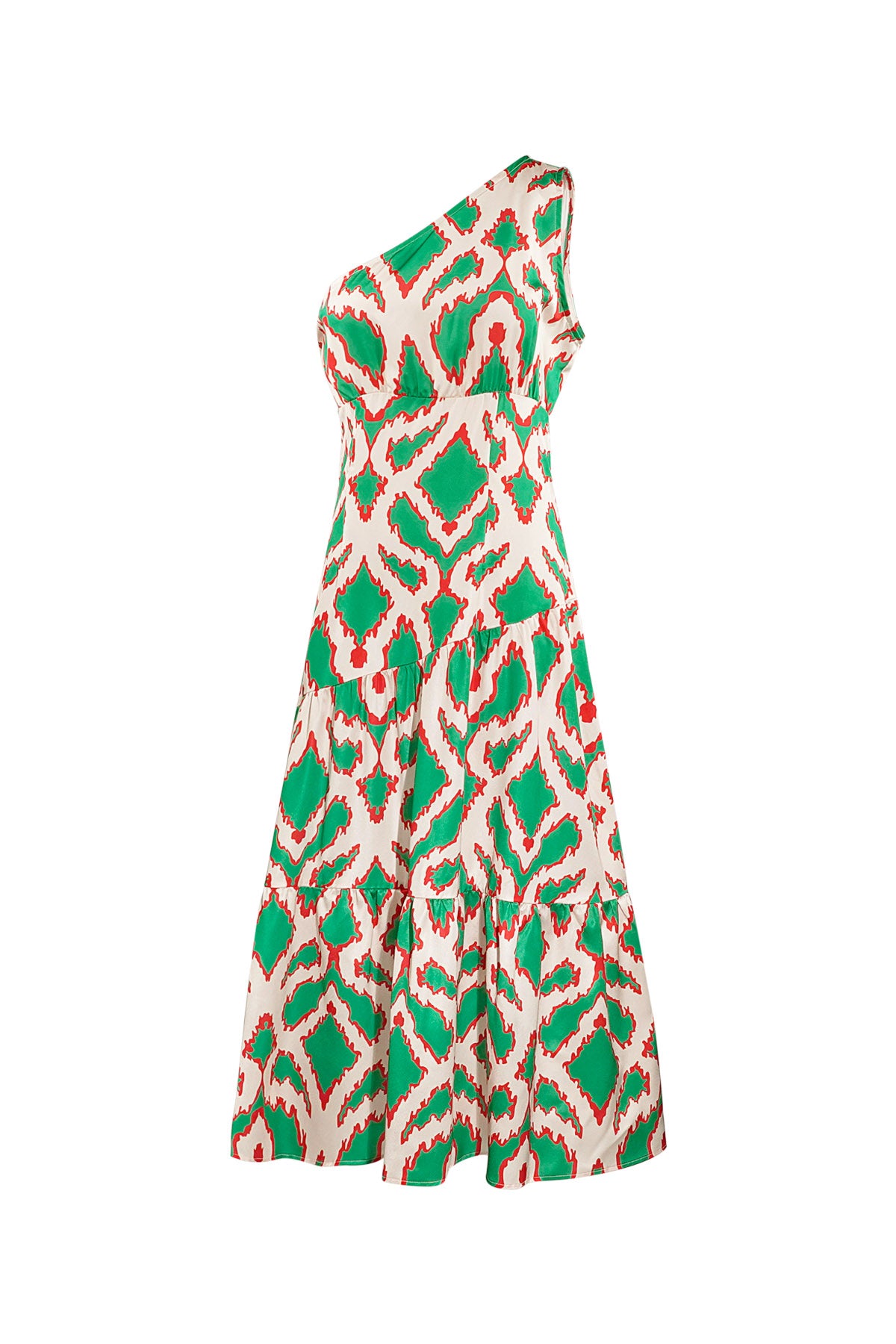 One-shoulder jurk tropical bliss