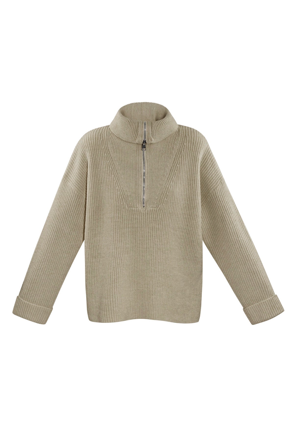 Neutral knit trui