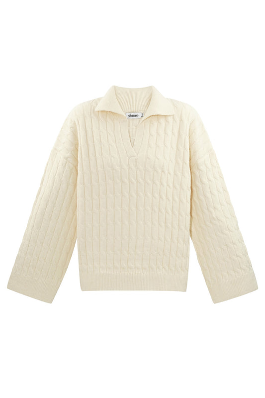 Comfy cable knit trui