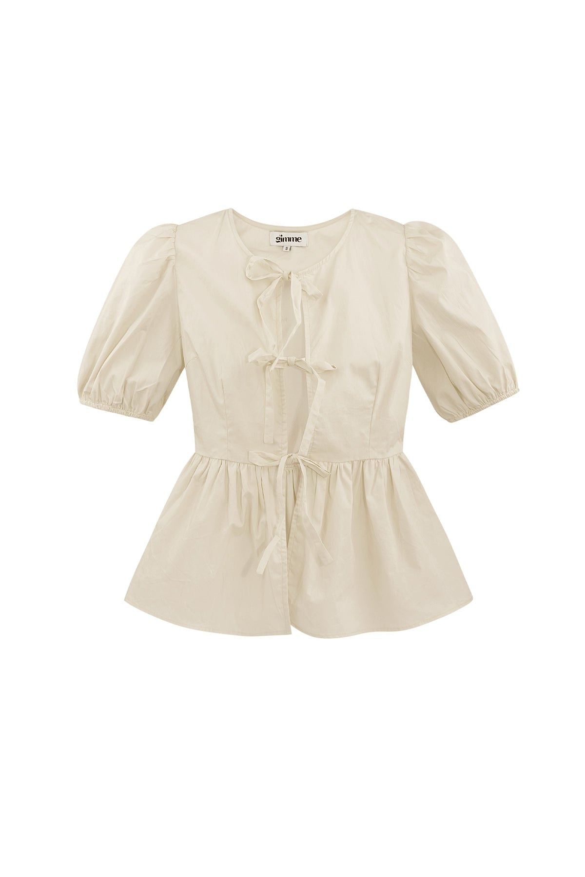 Musthave peplum blouse met strikjes