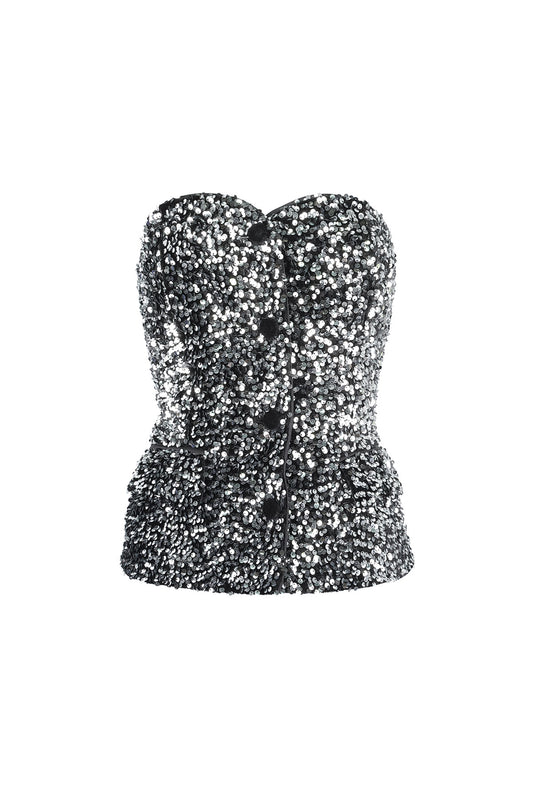 Glitter korset top