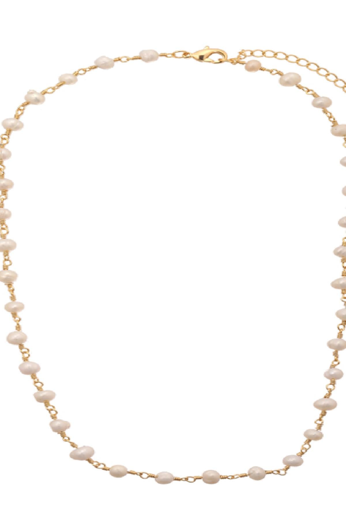 Ketting Chain of Pearls Goud kleur Gold Color